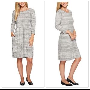 Toad & Co Grey Imogene 3/4 dress Size M EUC